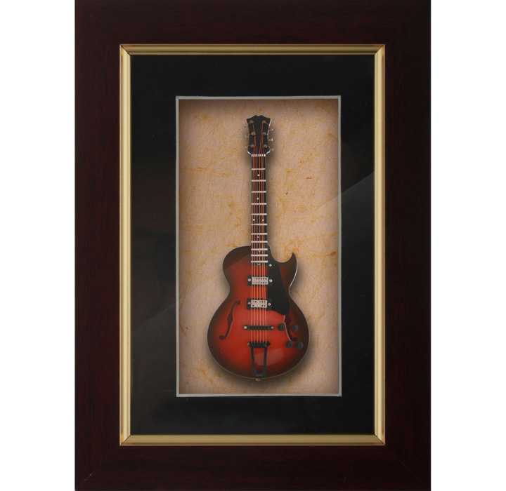 Miniature Black&Brown Guitar Decorative frame